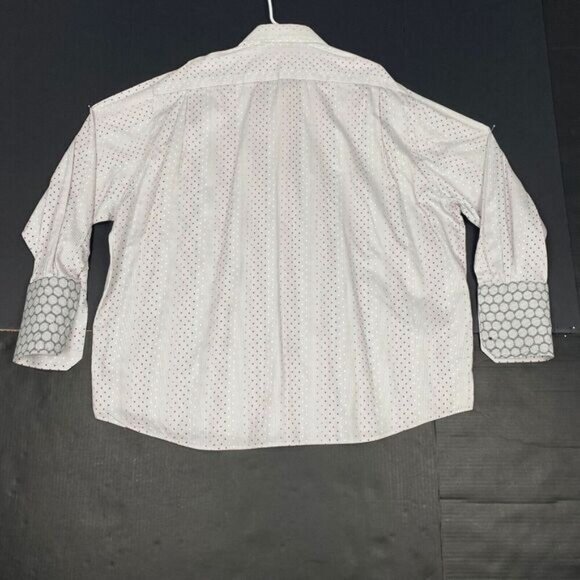 Steven Land Button Shirt Mens 18-1/2 34/35 Big Tall Multi Color Pattern Cotton - Picture 3 of 9